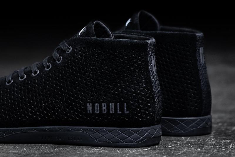 Men's Nobull Suede Mid Trainers Black | SG K2190O